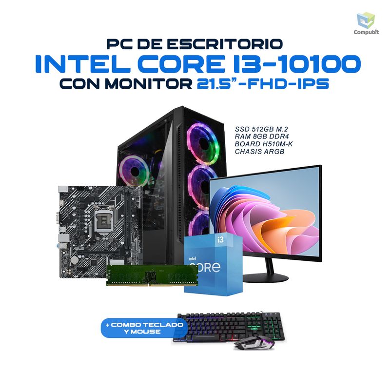 POWER GROUP - Computador GAMER INTEL CORE I3-10105 8GB 512SSD - G10382HS
