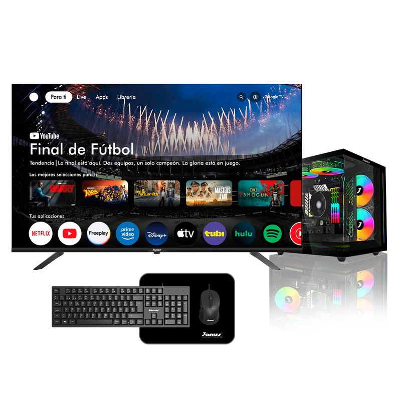 JANUS - Computador Gamer Ryzen 5 5600GT RAM 16GB SSD 512GB Monitor 32 Pulgadas 240Hz