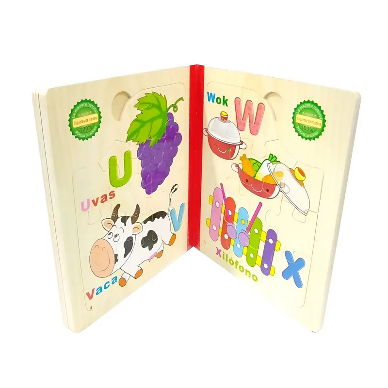 GENERICO - Libro Rompecabezas Didactico Madera Juguete Aprendizaje Niño