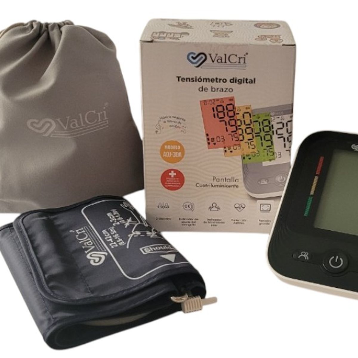 VALCRI - Tensiometro Digital de brazo Con Altavoz y Musica Relajante