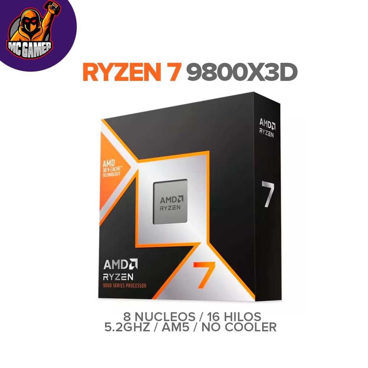 PROCESADOR AMD RYZEN 9800X3D/ NUCLEOS 16 HILOS AM5