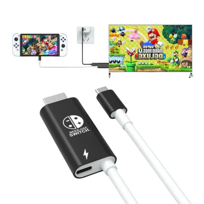 GEF - Dock Adaptador Usb C A Hdmi Para Switch Nintendo Oled