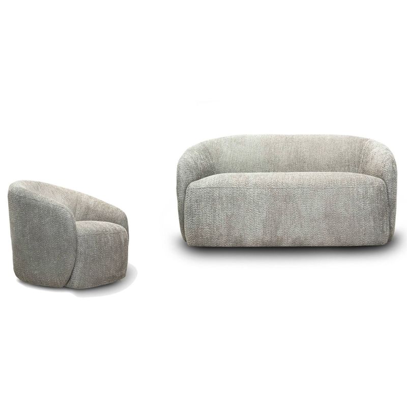MAXIMUEBLES - Sala Aris 2 Piezas Gris Claro