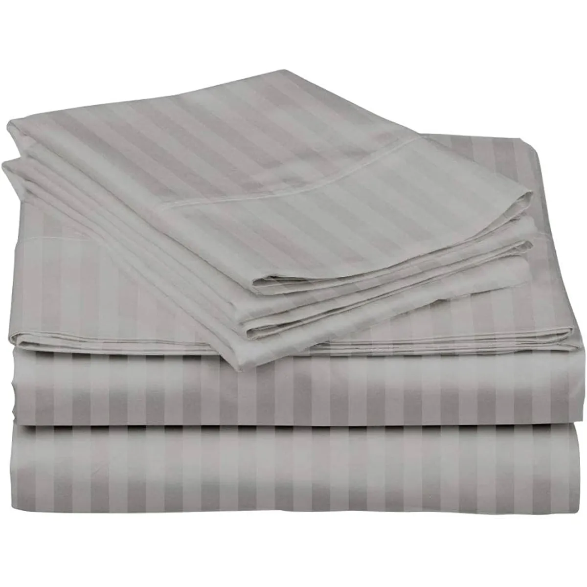 SIRENITAS - Juego de sabanas Cama King Gris Perla Elegante