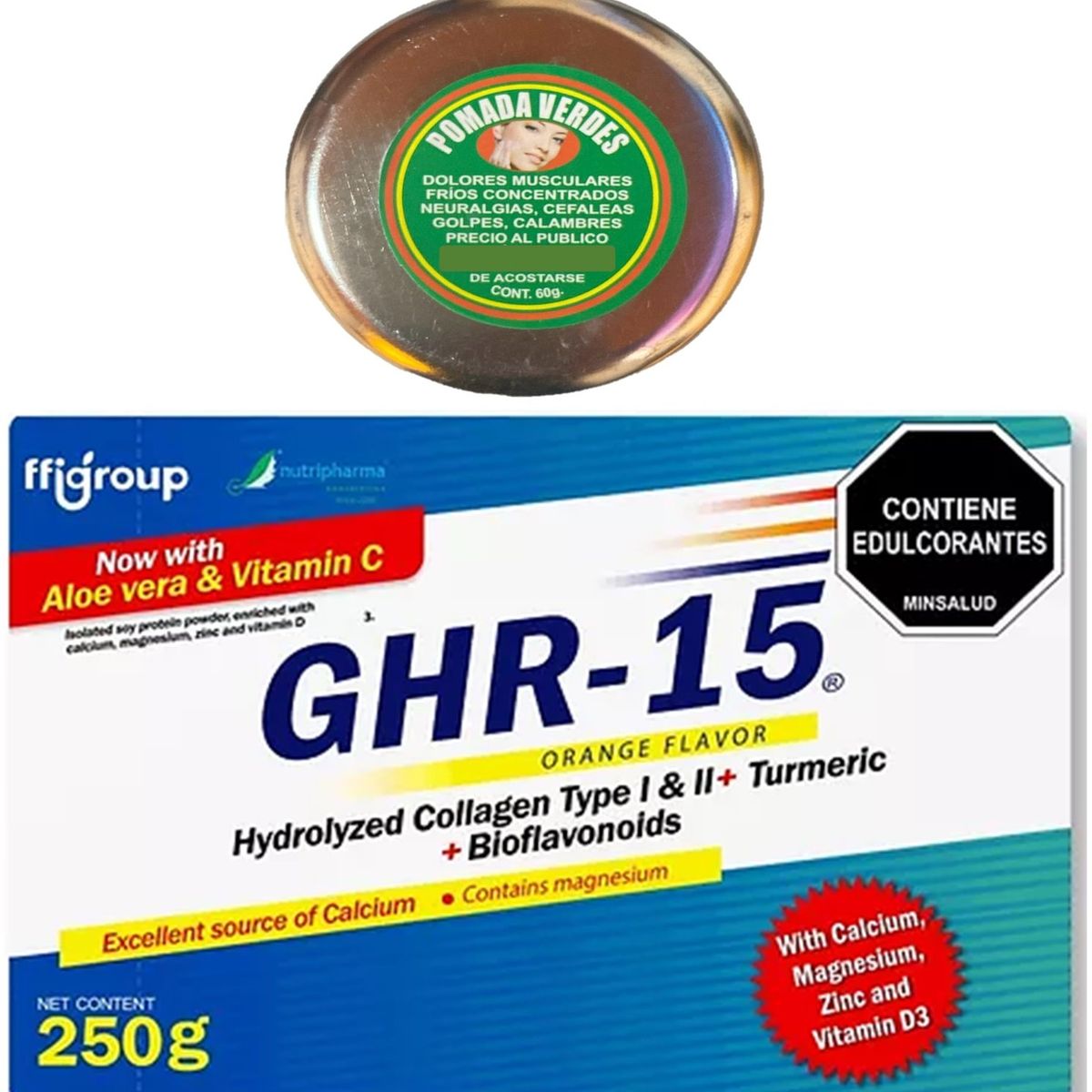 GENERICO - GHR 15 COLAGENO HIDROLIZADO CURCUMA 1 CAJA  25 SOBRES