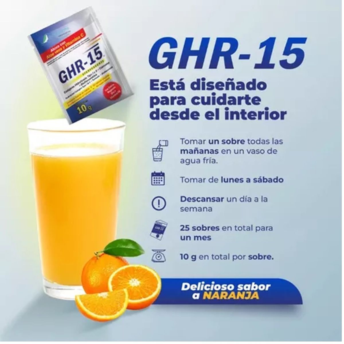 GENERICO - GHR 15 COLAGENO HIDROLIZADO CURCUMA 1 CAJA  25 SOBRES