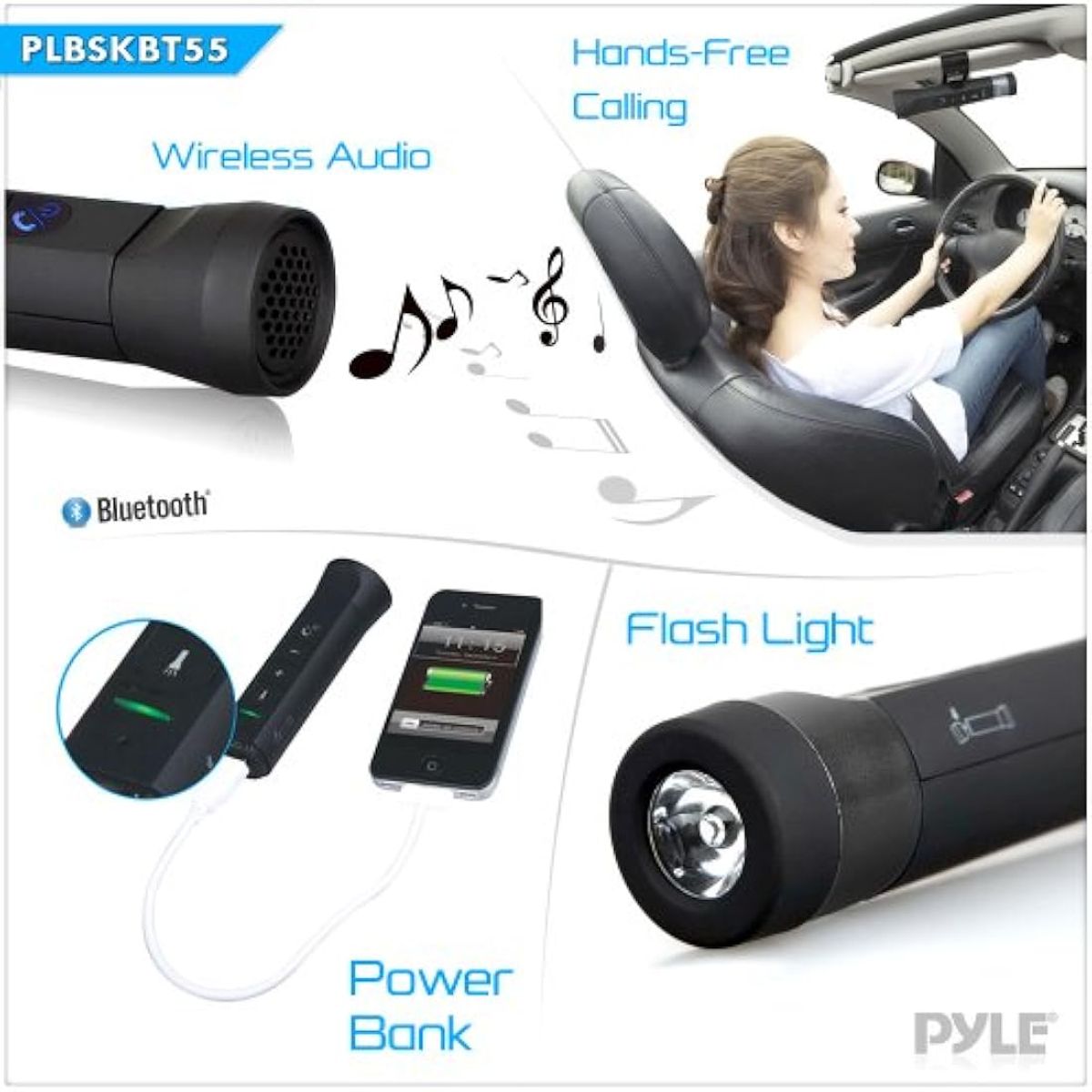 PYLE - Parlante Portátil tipo Linterna PYLE-SPORT PLBSKBT55OR