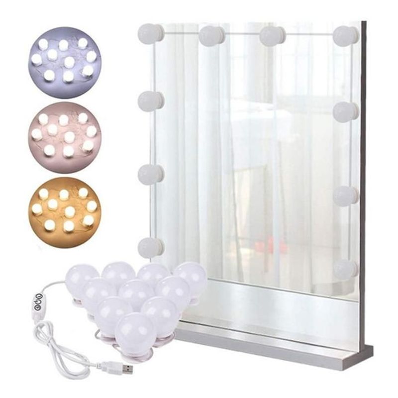 GENERICO - Set Bombillos Tocador Espejo Luces Decoracion 3 Tonos