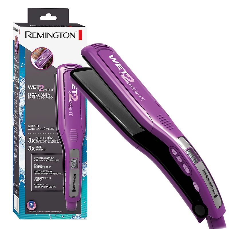 REMINGTON - Plancha Alisadora Remington Cabello Húmedo Seco Wet2 S8001P