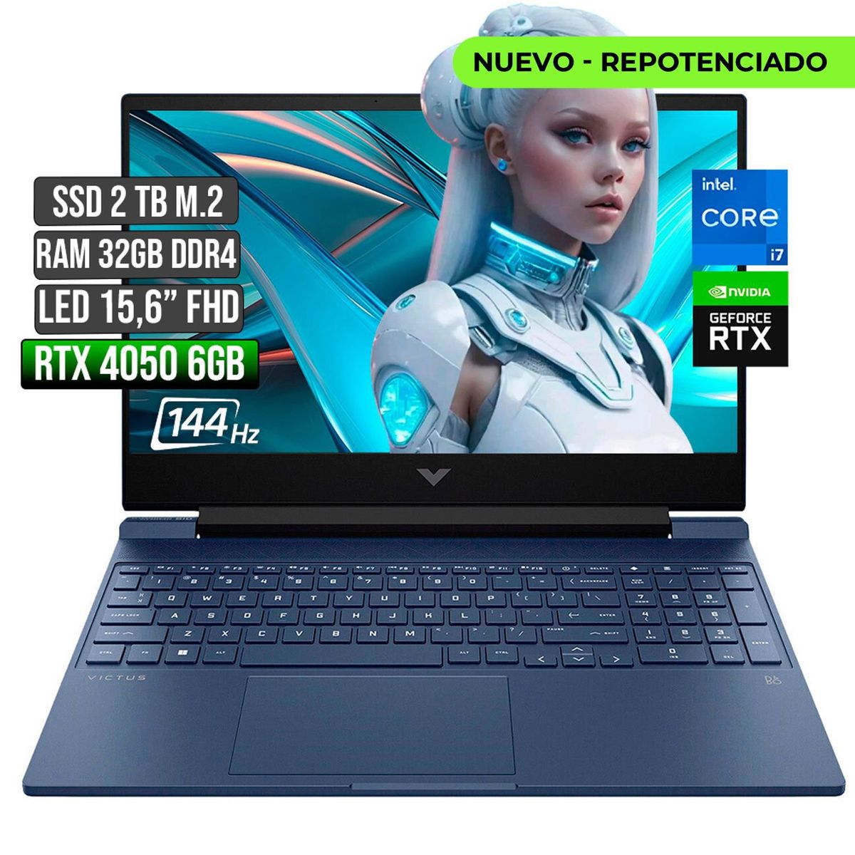 HP - HP VICTUS INTEL CORE I7-12650H RTX 4050 6GB SSD 2TB RAM 32GB LED 15,6" FHD 144Hz
