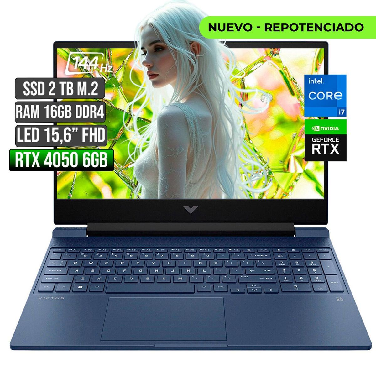 HP - HP VICTUS INTEL CORE I7-12650H RTX 4050 6GB SSD 2TB RAM 16GB LED 15,6" FHD 144Hz