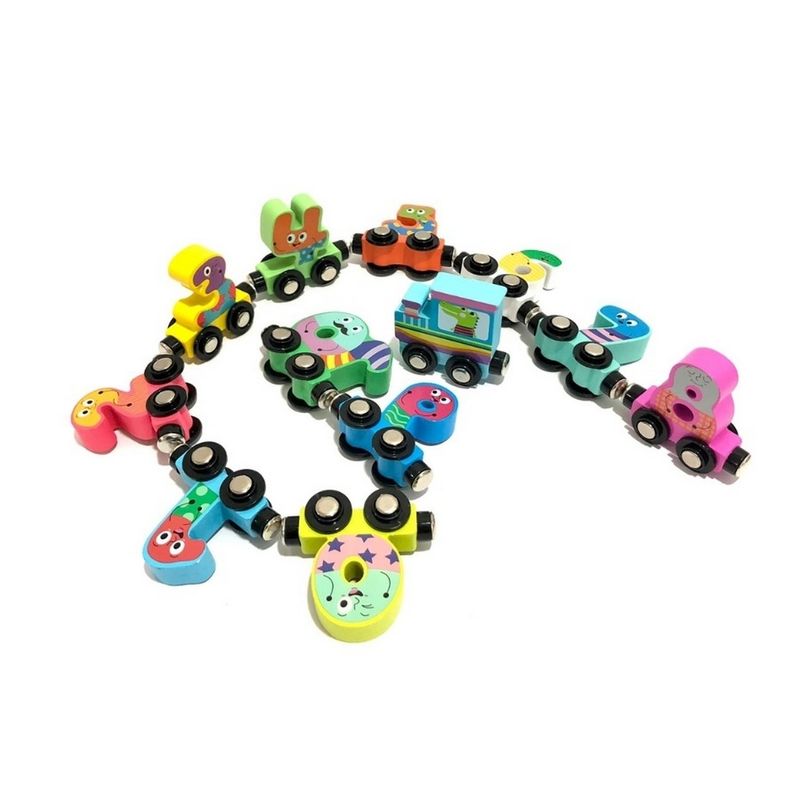 DAYOSHOP - Tren Numeros En Madera Con Iman Niño Juguete Interactivo