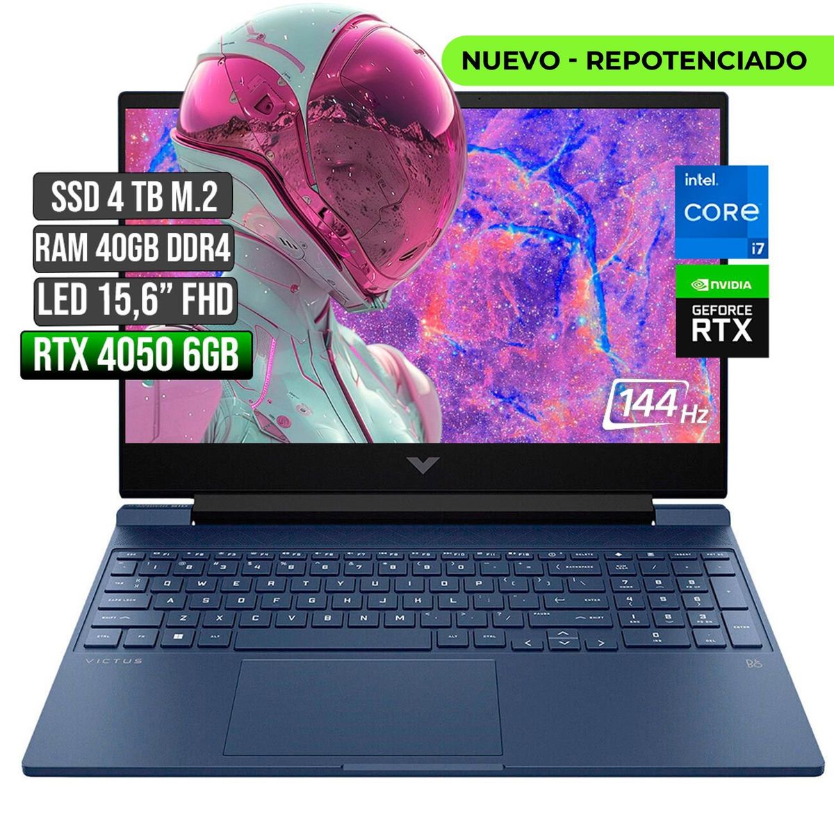 HP - Portátil Gamer HP Victus Intel Core I7 RTX 4050 4TB SSD 40GB RAM 15.6" FHD