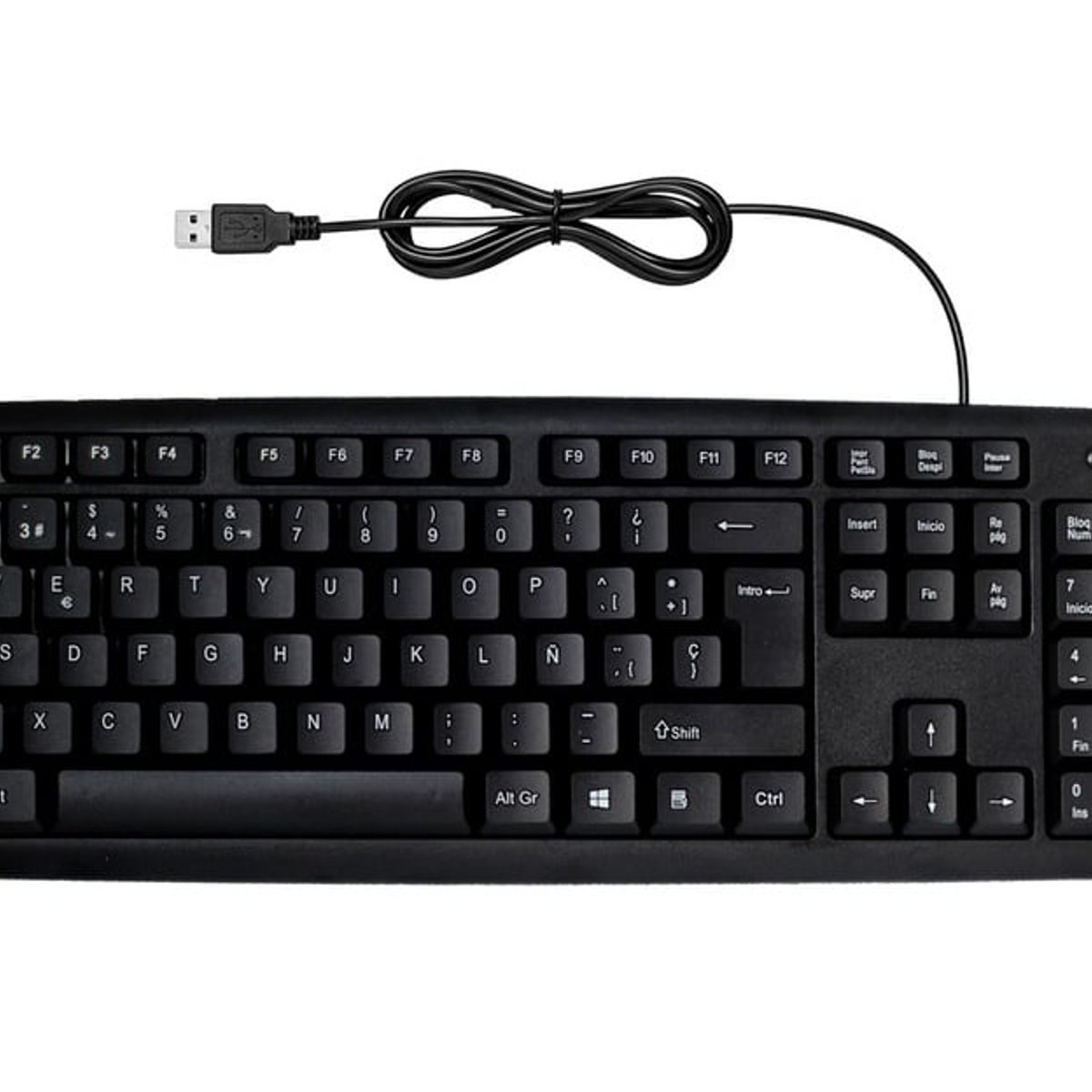 GENERICO - Teclado Multimedia Usb Para Pc En Español Letra Ñ Kb502