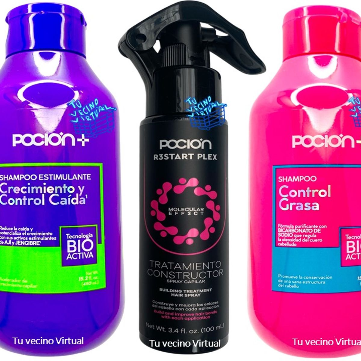 LA POCION - Kit X3 Shampoo y tratamiento La Pocion