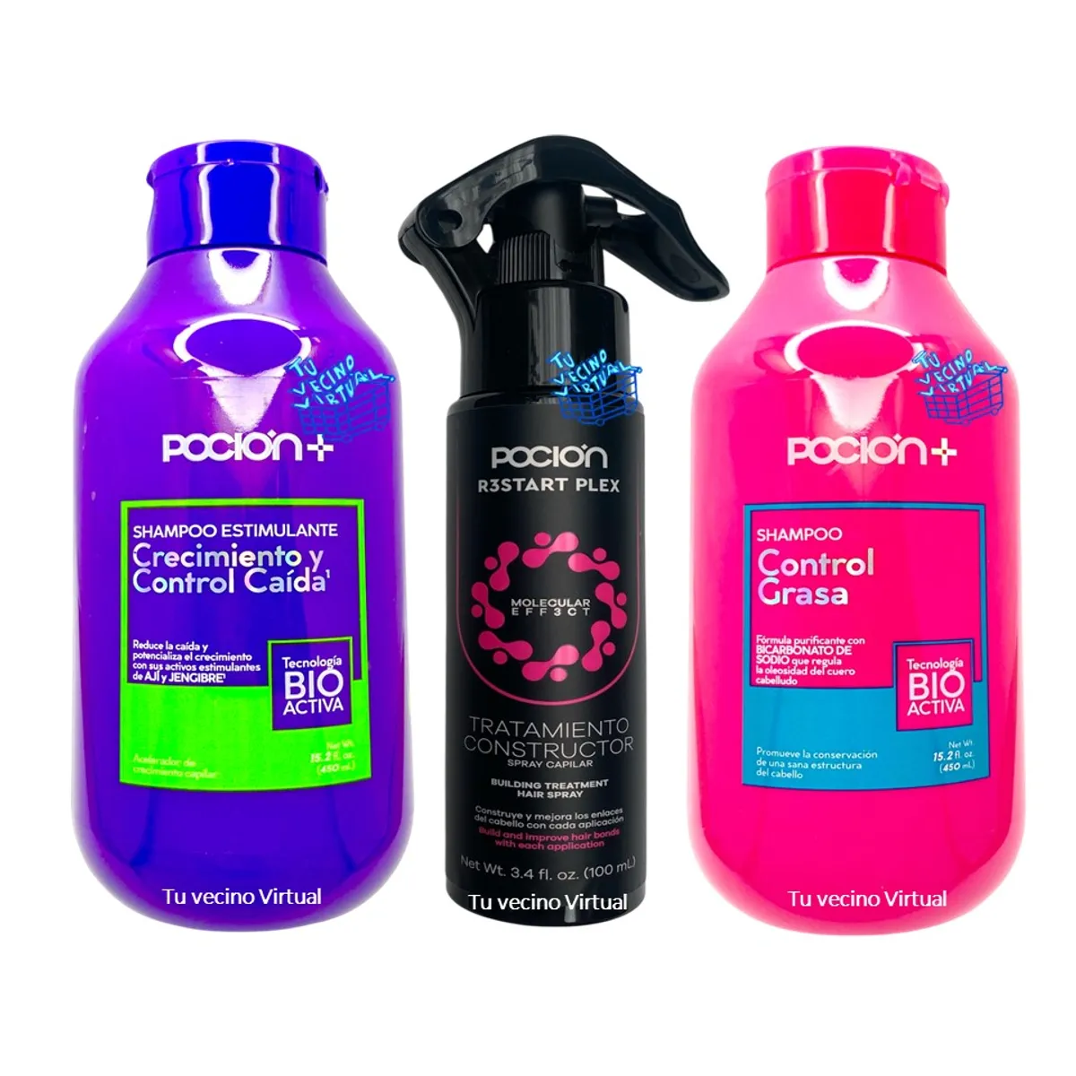 LA POCION - Kit X3 Shampoo y tratamiento La Pocion