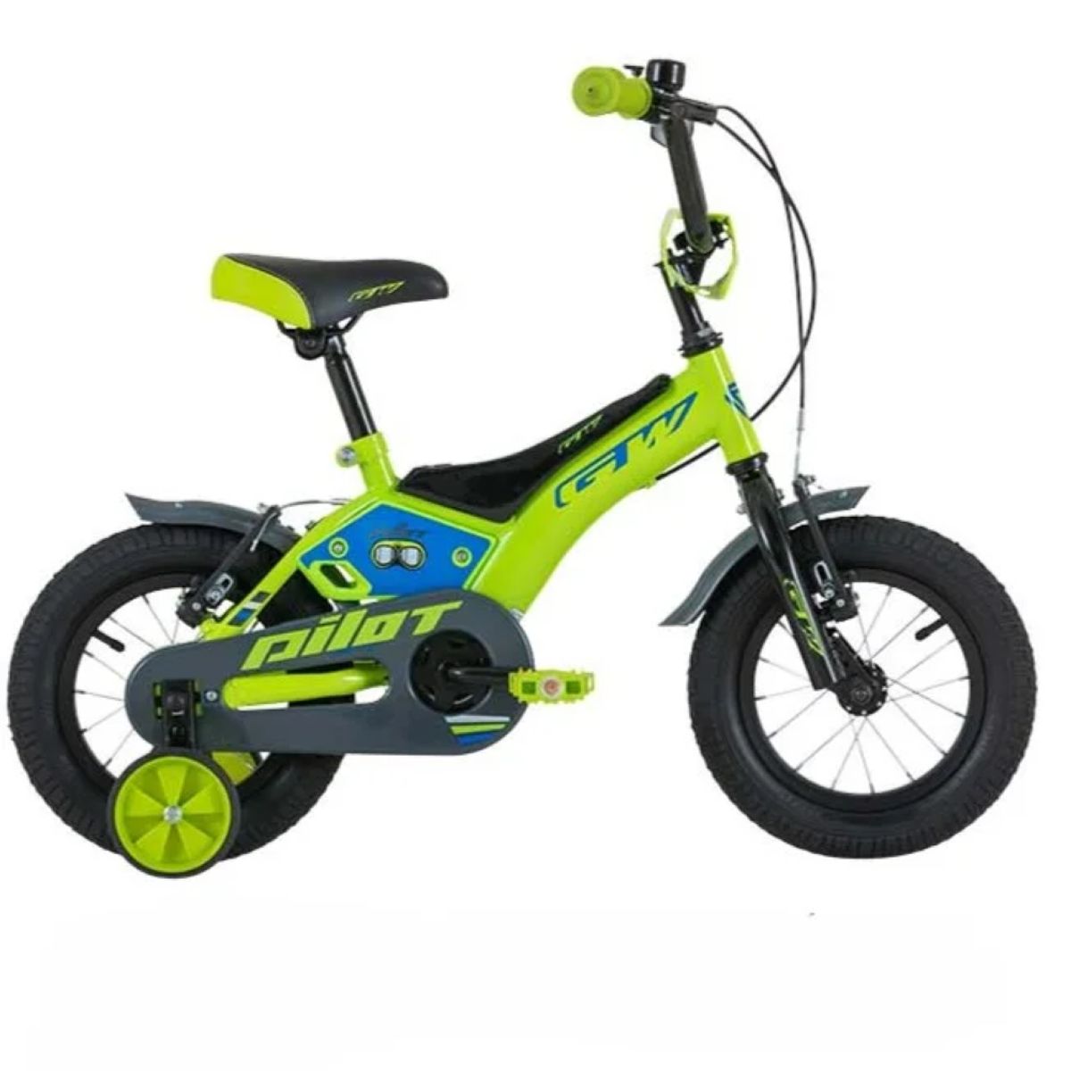 GW - Bicicleta para niños Rin 12 gw 2 a 4 años pilot Verde Neon