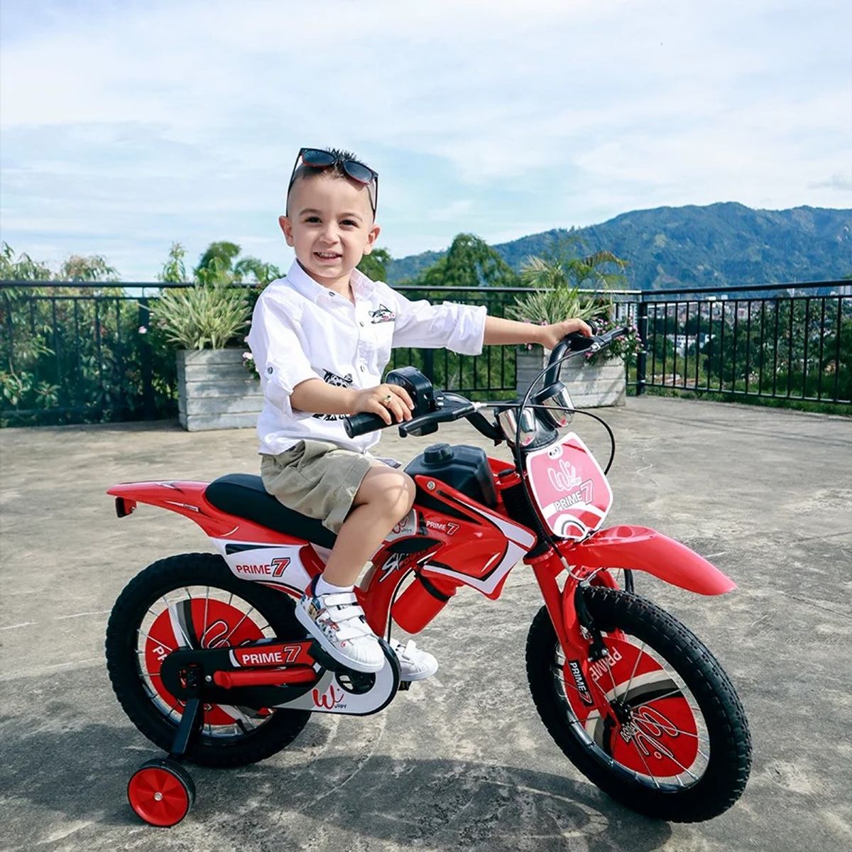 GENERICO - Bicimoto para niños Rin 16 Wuilpy Rojo