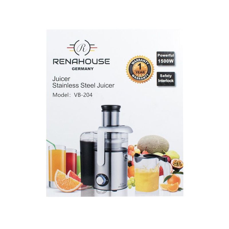 GENERICO - Extractor Jugo 1500 W Renahouse Grande Con Jarra
