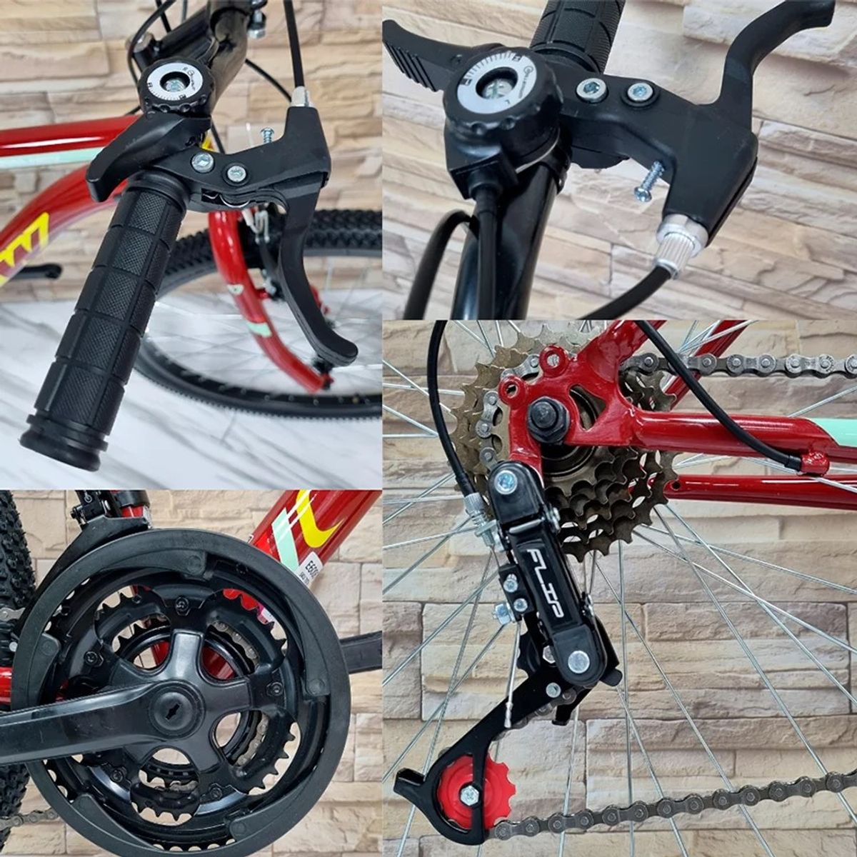 GW - Bicicleta MTB Gw Rin 26 Travel  Rojo Dark Vivid