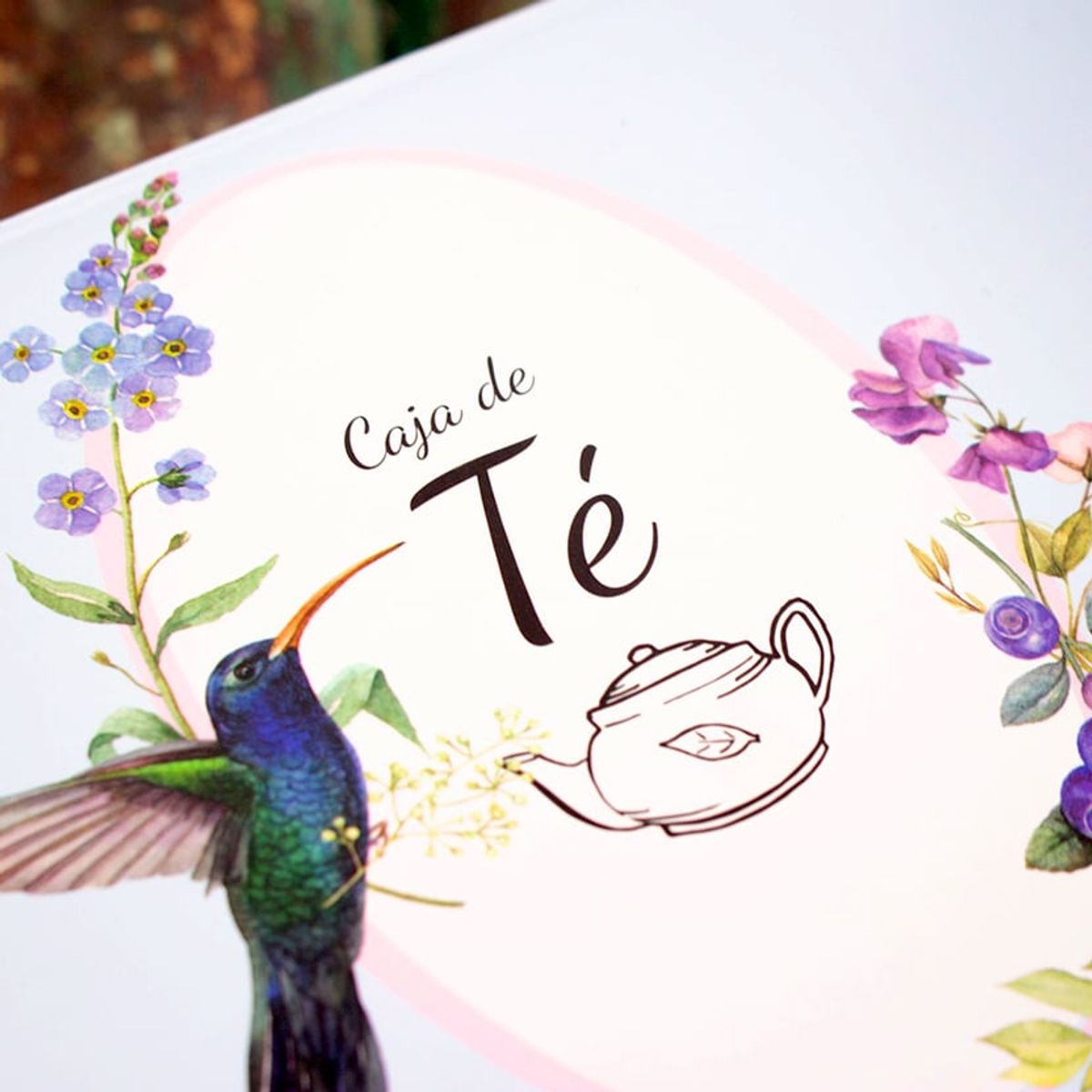 GENERICO - Caja de té 24X16X7 cm con 6 divisiones