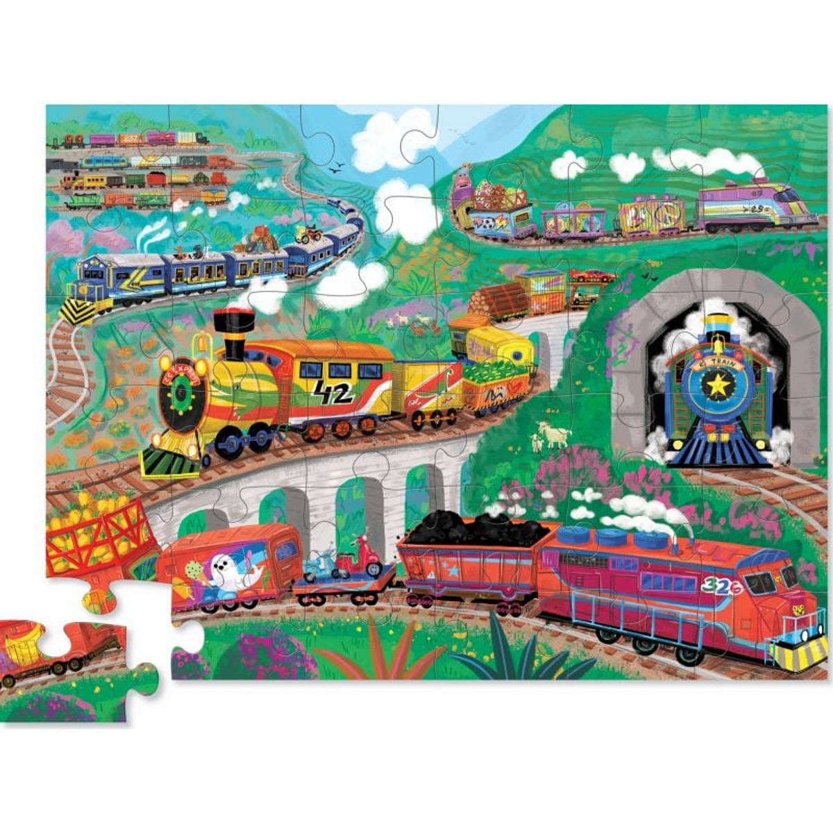 CROCODILE CREEK - Rompecabezas Didáctico Tren 36 Piezas Para Niños