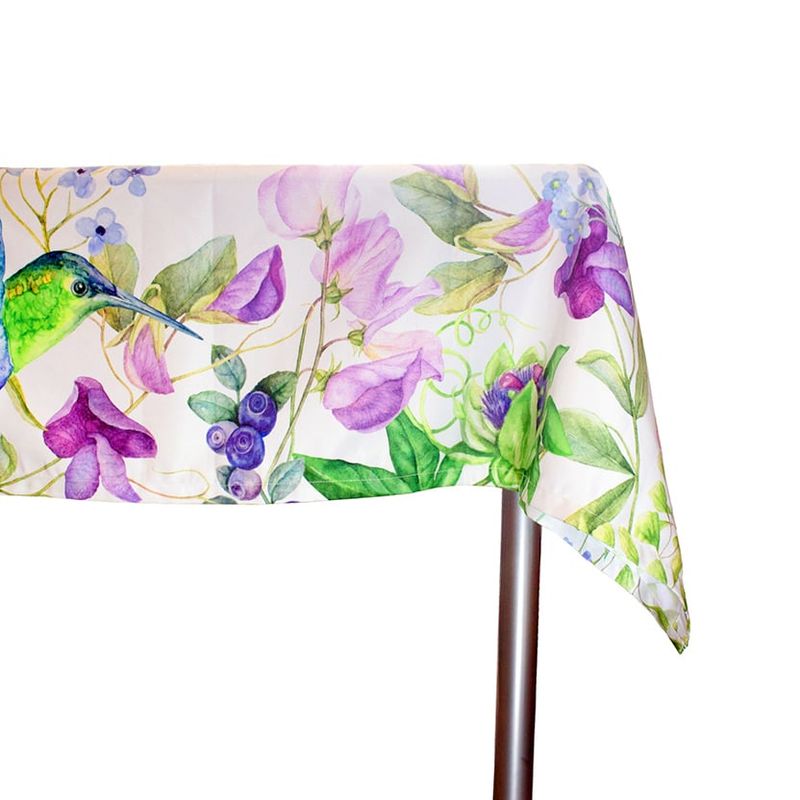 GENERICO - Mantel de tela antifluido 148 X148 cm + 6 Servilletas de 33X33 cm