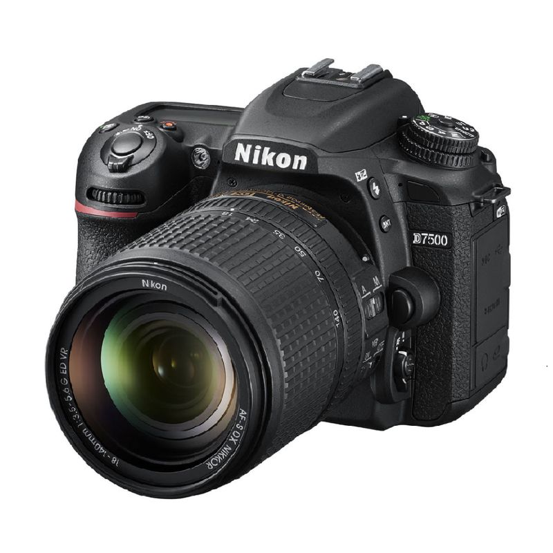 NIKON - Cámara Nikon Kit D7500 + lente 18-140mm ED VR DSLR- Negro