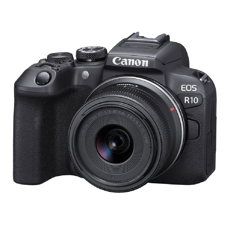 CANON - Cámara Canon EOS R10 24,2 MPX Kit 18-45 mm - Negro