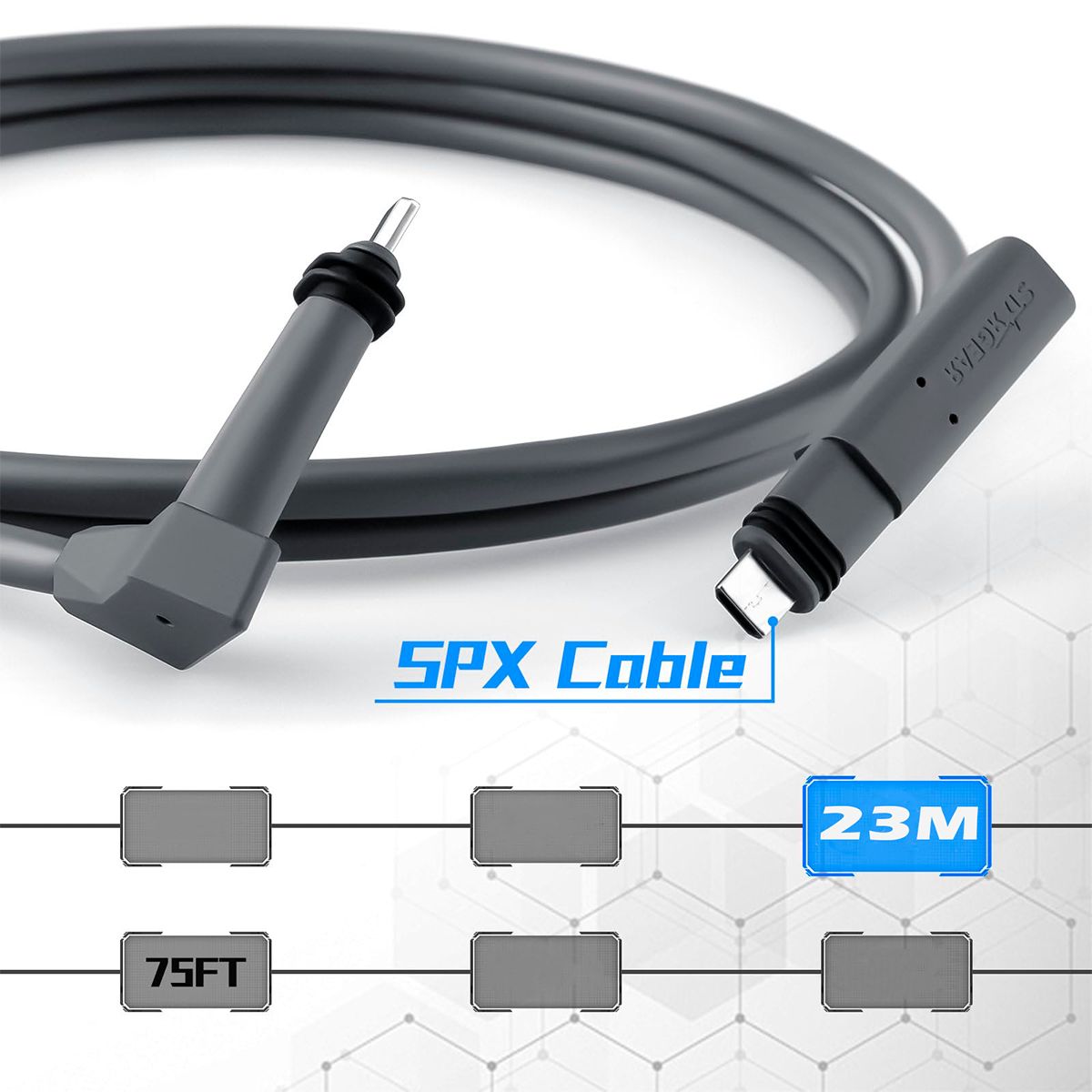 GENERICO - Cable de 23 Metros Para Starlink Gen 2 V2 Motorizado