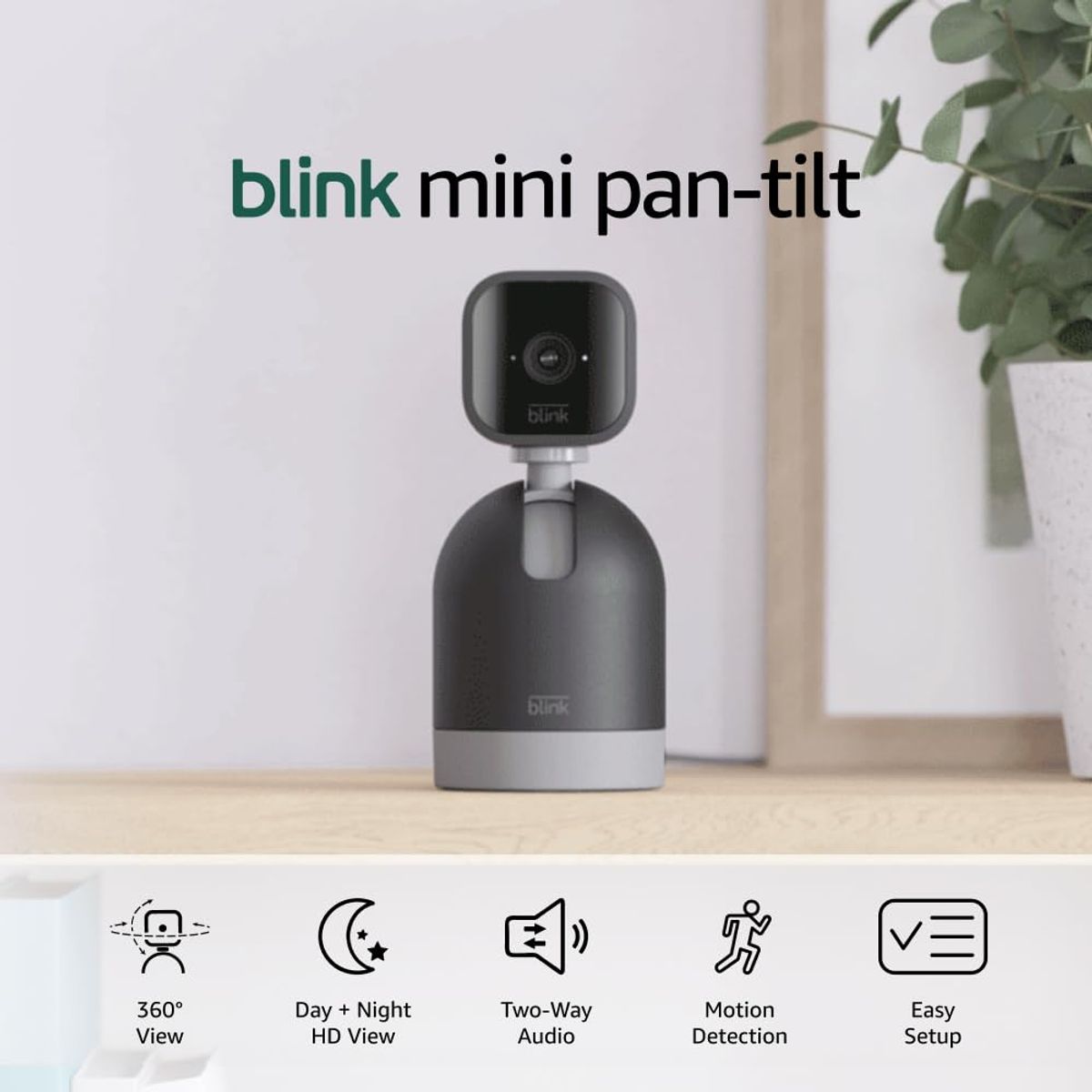 AMAZON - Cámara de Seguridad Blink Mini Pan Tilt HD