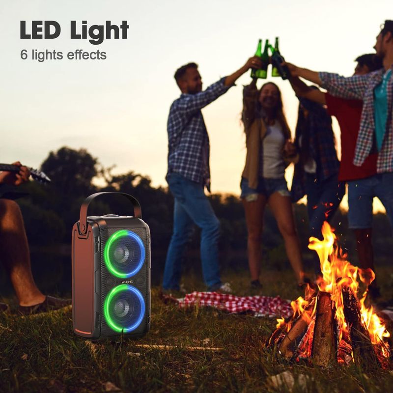 GENERICO - Parlante Bluetooth Inalámbrico W-KING T9-2 80W BT 5.0
