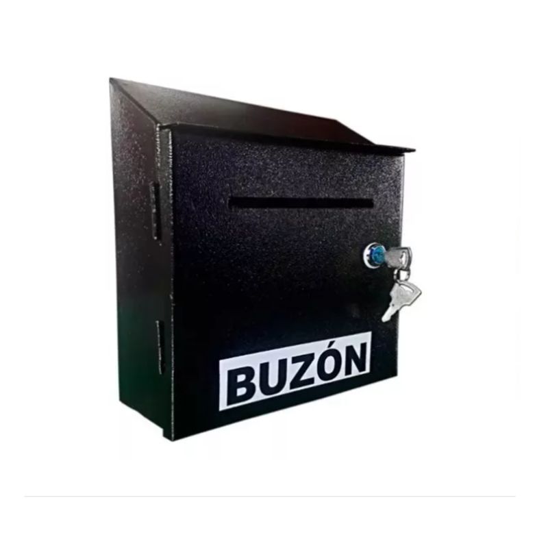 NACIONAL - BUZON DE SUGERENCIAS METALICO COLOR NEGRO