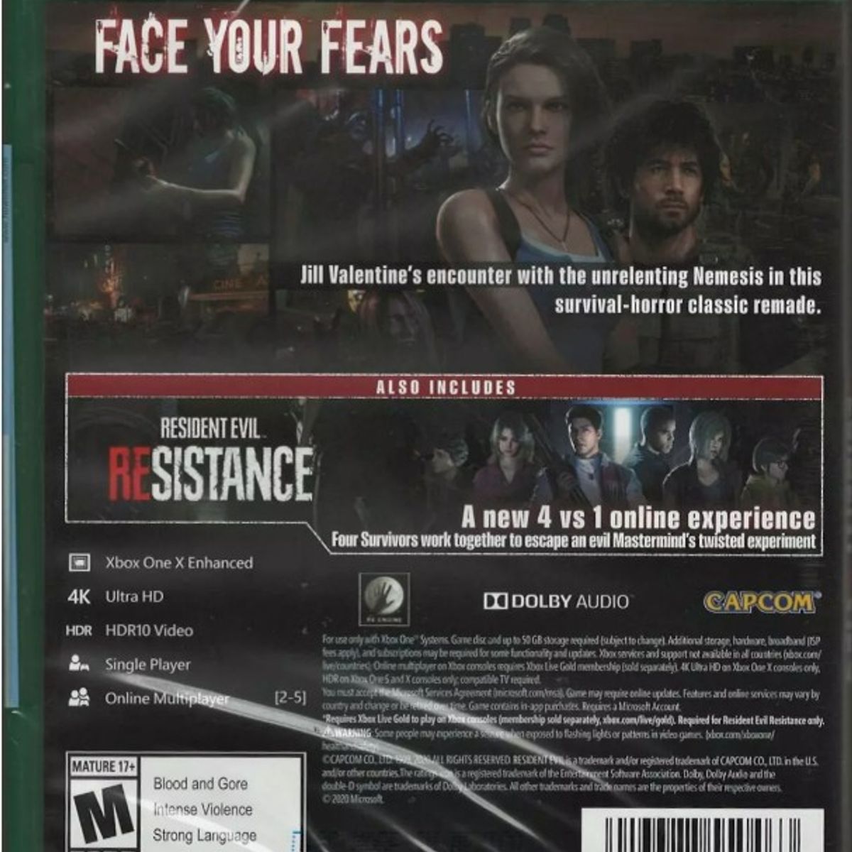 CAPCOM - Resident Evil 3 - Xbox One X Enhanced Physical
