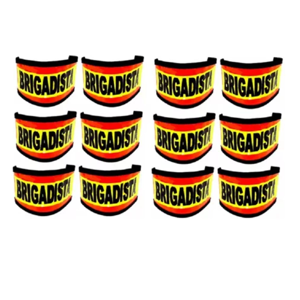 NACIONAL - BRAZALETE BRIGADISTA CINTA REFLECTIVO X 12 COLOR NARANJA