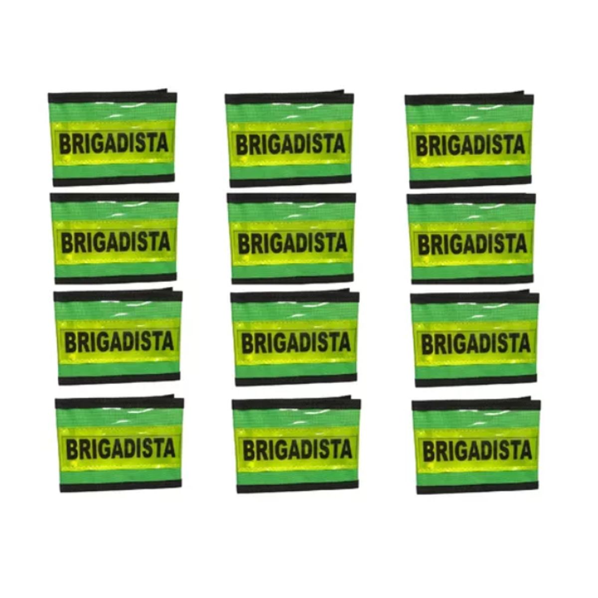 NACIONAL - BRAZALETE BRIGADISTA CINTA REFLECTIVO X 12 UND COLOR VERDE