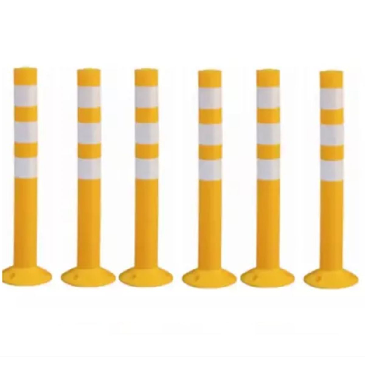 NACIONAL - HITO VIAL 75 CM COLOR AMARILLO X 6 UNDS INCLUYE TORNILLERIA