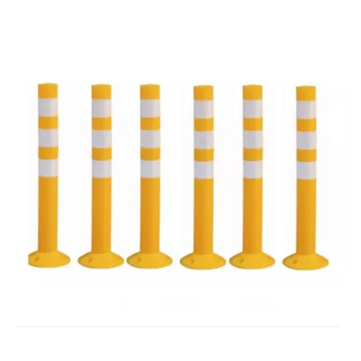 NACIONAL - HITO VIAL 75 CM COLOR AMARILLO X 6 UNDS INCLUYE TORNILLERIA