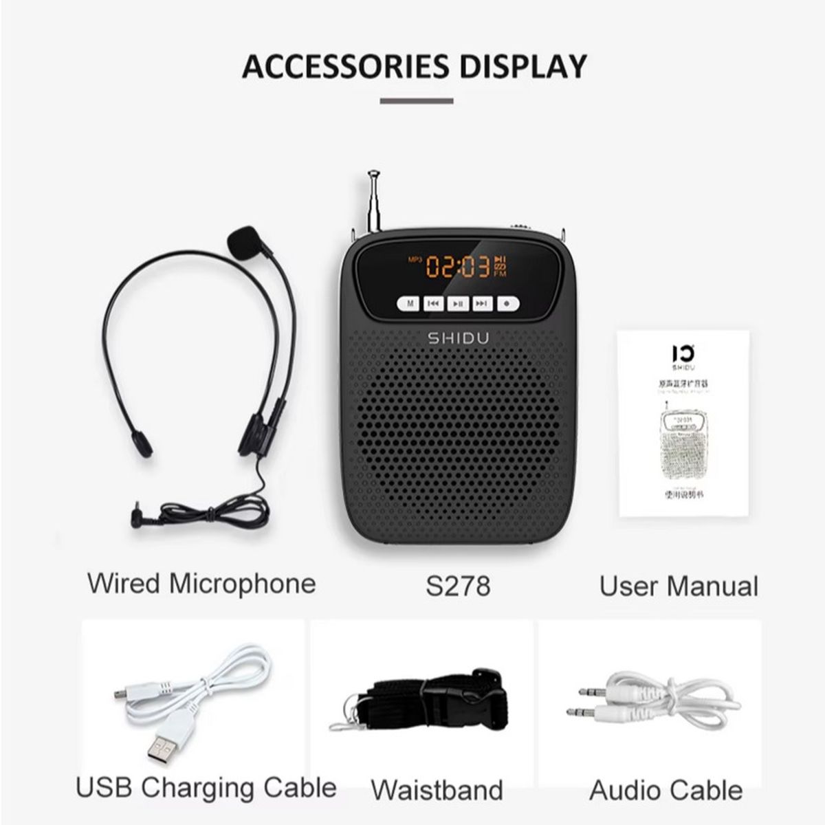 GENERICO - Amplificador Portátil 15W para Docentes Clases y Conferencias