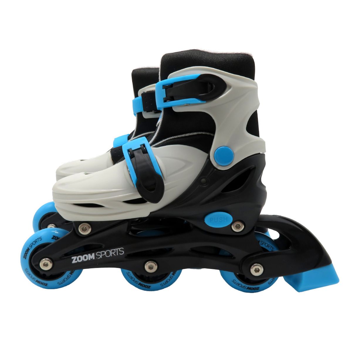 ZOOM SPORT - Patines Principiante 3 Ruedas 2en1 Gris Zoom Sport T_31-34