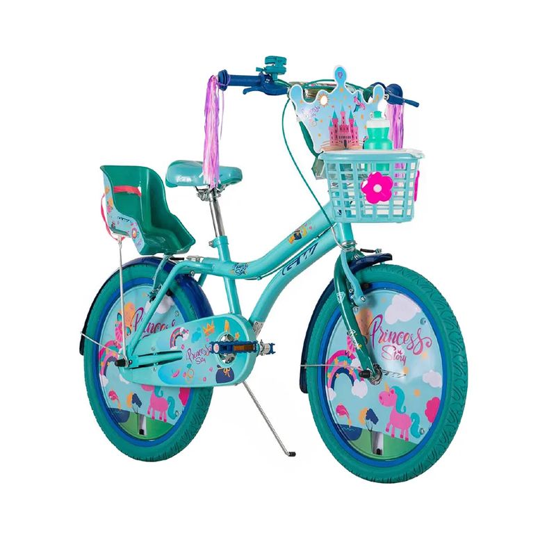 GW - Bicicleta para niñas rin 20 Gw Princess Story Azul Cenizo