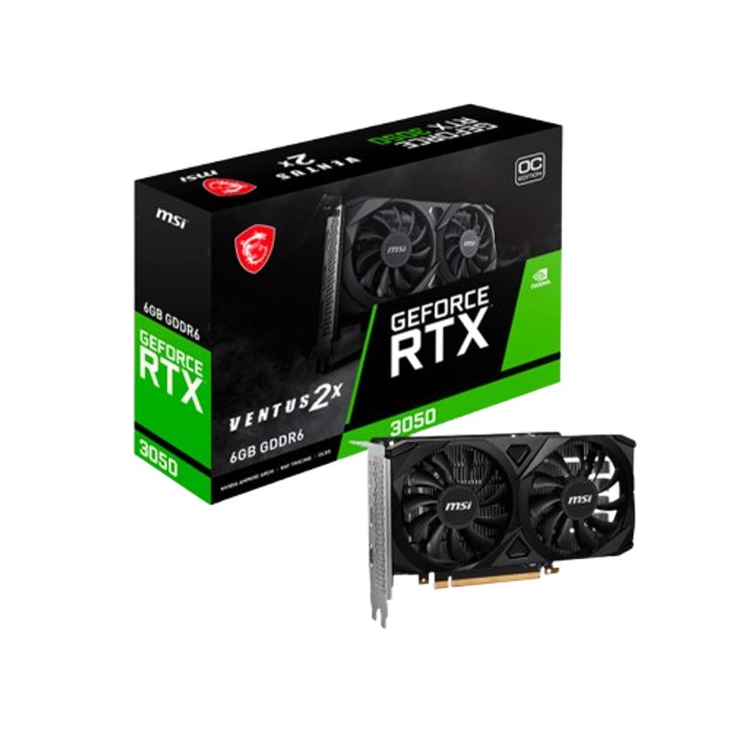 MSI - Tarjeta de Video MSI GEFORCE RTX 3050 VENTUS 6Gb