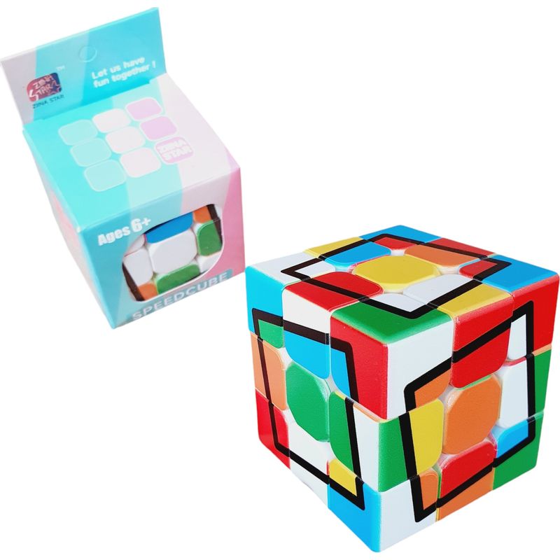 GENERICO - Cubo Rubik 3x3 Confusion Cuadrado Central Modicacion 3x3