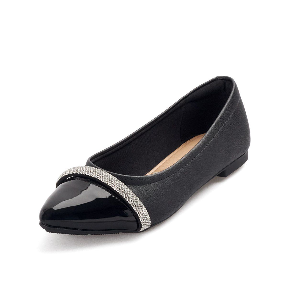 MODARE - Baleta Negro- Negro Cristal Modare