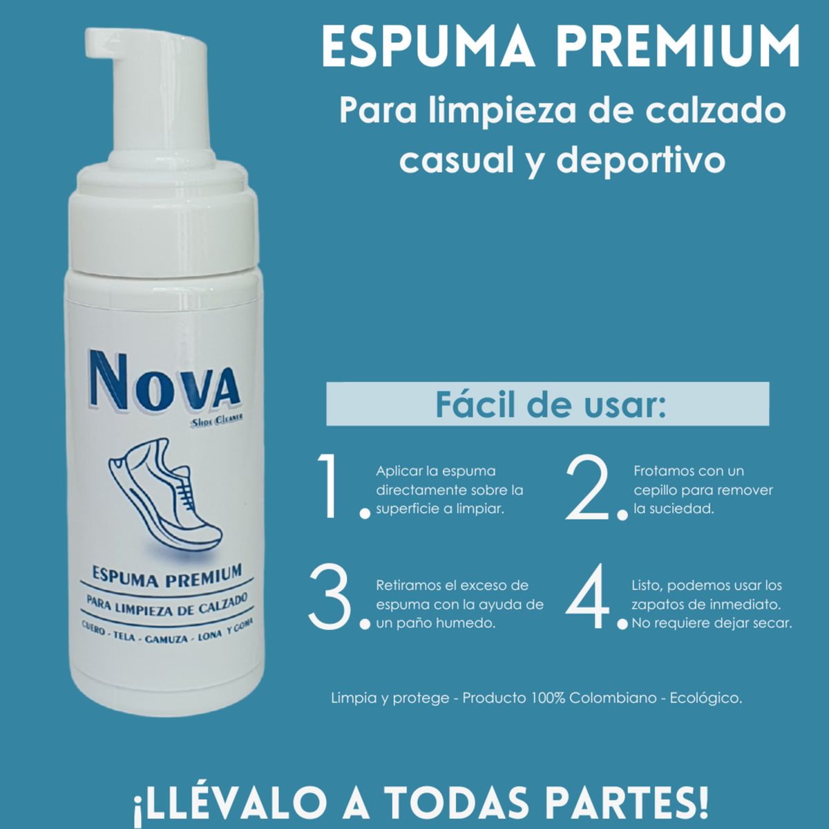 GENERICO - KIT ESPUMA PARA LIMPIEZA DE CALZADO