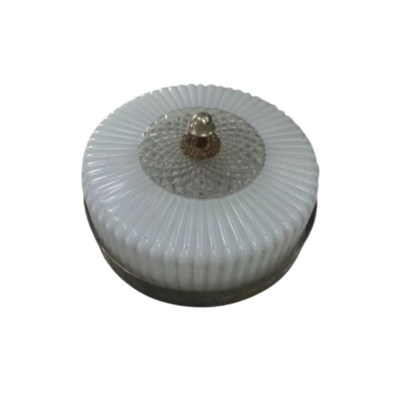 GENERICO - Plafon De Techo Antiguo En Bronce Y Cristal Opalizado