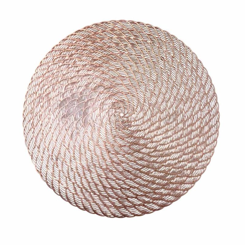 GENERICO - Individual Para Mesa Diseño Espiral 40cm Oro Rosa