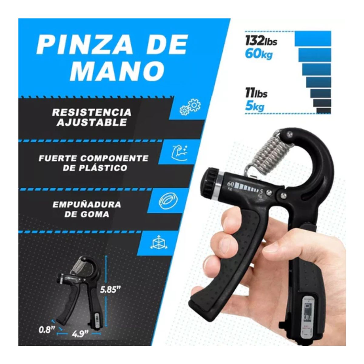 GENERICO - Kit Ejercitador de manos X5