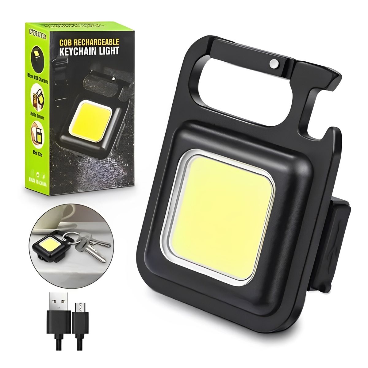 GENERICO - Mini Linterna LED Potente Llavero COB