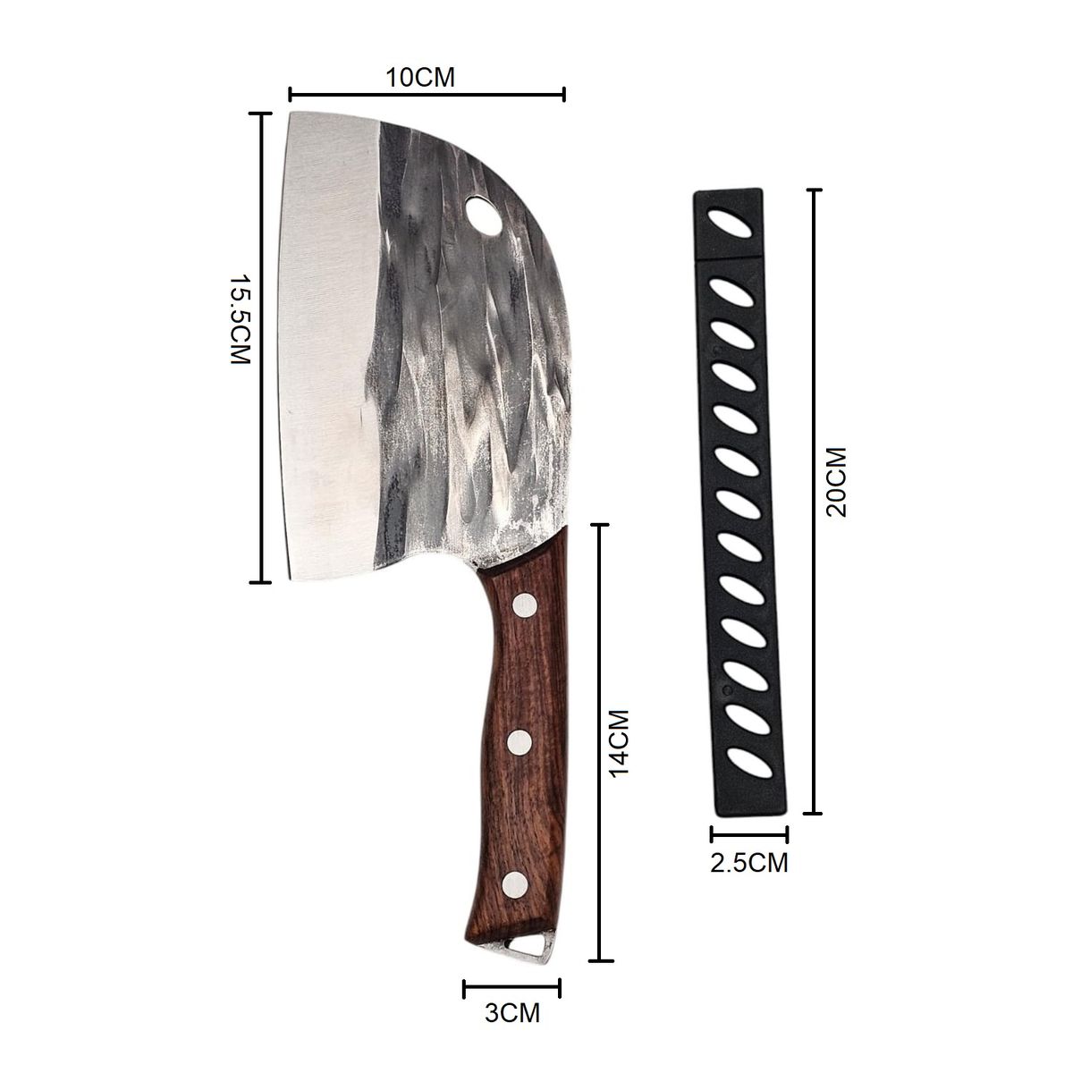 GENERAL - Cuchillo Hacha Multiuso Japones Acero Inoxidable